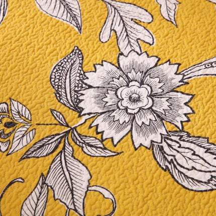 Cotton Lightly Quilted Coverlet Set Vibrante Yellow Queen.