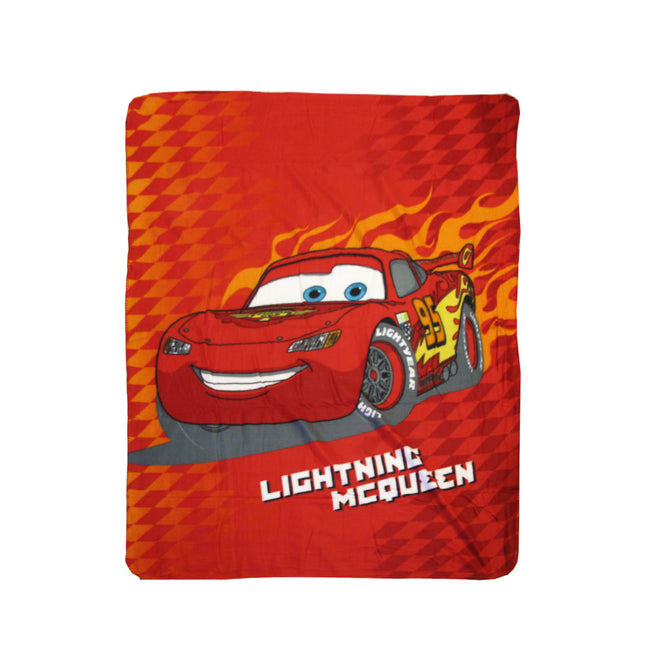 Lightning McQueen Printed Polar Fleece Throw Rug 130 x 160 cm.