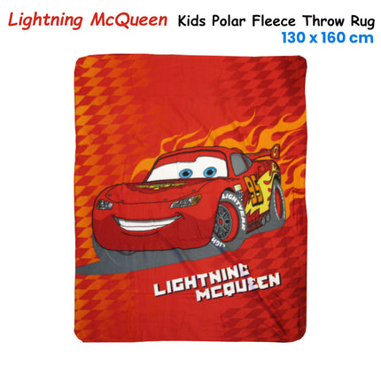 Lightning McQueen Printed Polar Fleece Throw Rug 130 x 160 cm.