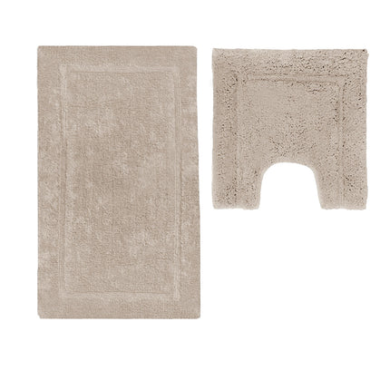 2200GSM 2 Pce Axel 100% Cotton Bath Mat Set Oatmeal.