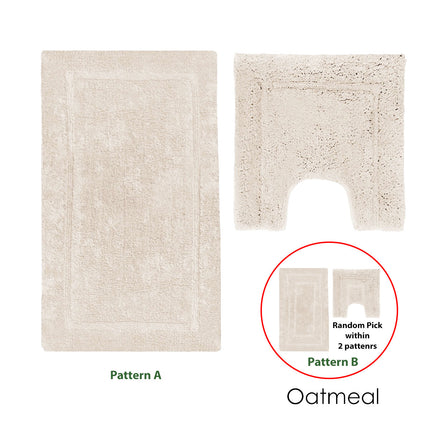 2200GSM 2 Pce Axel 100% Cotton Bath Mat Set Oatmeal.