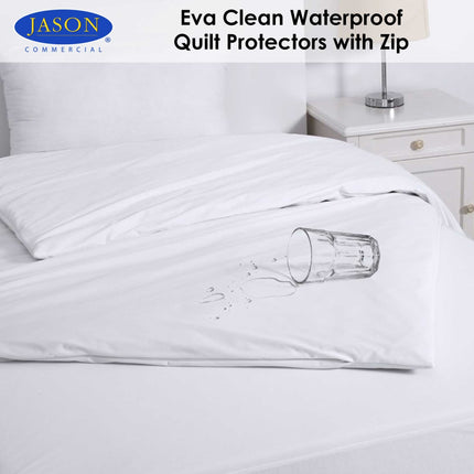 Jason Eva Clean Waterproof Quilt Protectors with Zip - Super King.