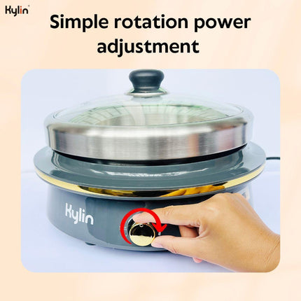 Kylin Electric 1500W Hotpot with Stainless Steel Inner Pot 4L AU-K2011.