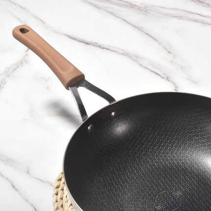 Kylin 3 Layer Stainless Steel Non Stick Noka Wok 30cm.