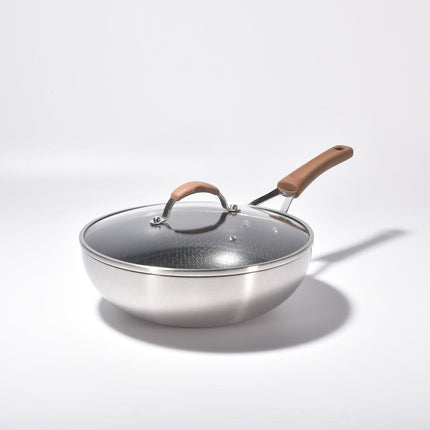 Kylin 3 Layer Stainless Steel Non Stick Noka Wok 30cm.