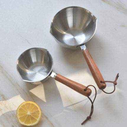 Kylin 304 Stainless Steel Oil Poured Pot With Wood Handle 120ml.