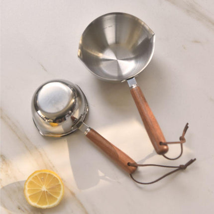 Kylin 304 Stainless Steel Oil Poured Pot With Wood Handle 120ml.