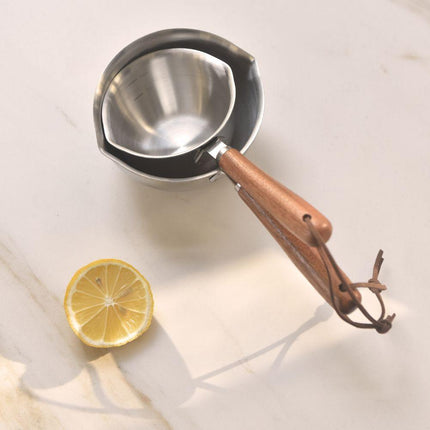 Kylin 304 Stainless Steel Oil Poured Pot With Wood Handle 120ml.