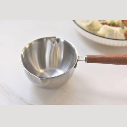 Kylin 304 Stainless Steel Oil Poured Pot With Wood Handle 120ml.