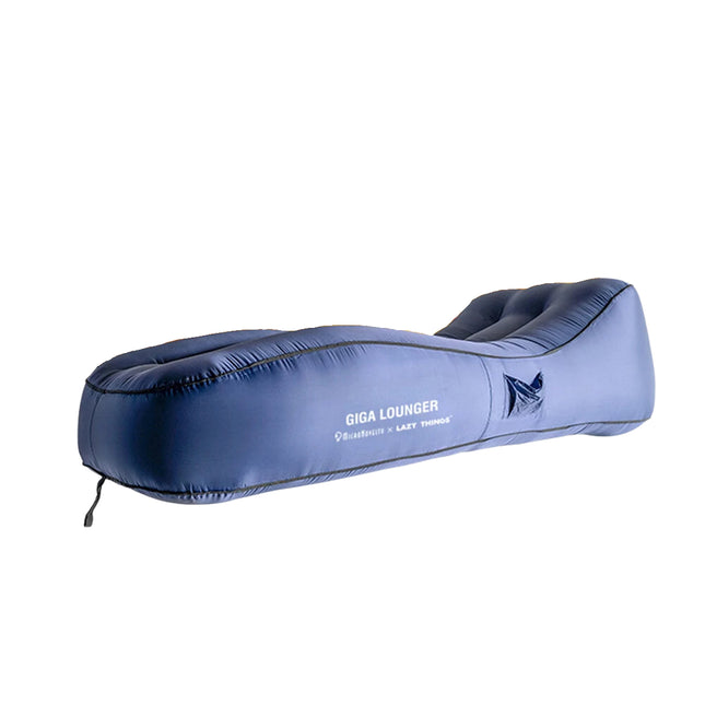 Giga Lounger Lazy Camping Air Bag Sofa Bed for Beach Sleeping Navy blue.