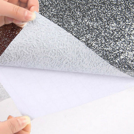 Aluminum Foil Sticker Self Adhesive Oil-proof Waterproof Kitchen Cabinet Wall(60*300cm).