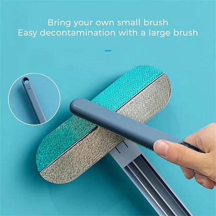 Multi-Purpose Cleaning Brush Pet Hair Removal Dual-Sided Brush with Scraper Gap Brush.