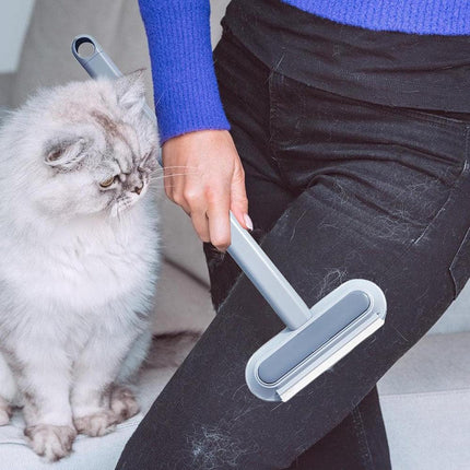 Multi-Purpose Cleaning Brush Pet Hair Removal Dual-Sided Brush with Scraper Gap Brush.