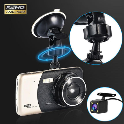 1080P Car Dash Camera Dual Front and Rear Video DVR Recorder Night Vision Kit.