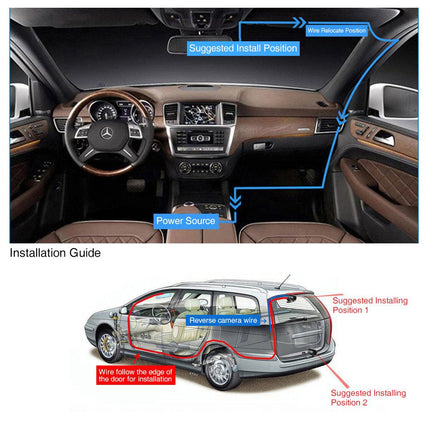 1080P Car Dash Camera Dual Front and Rear Video DVR Recorder Night Vision Kit.