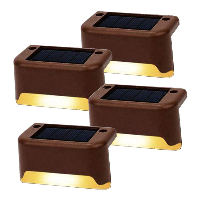 4 Pack SolarPower Deck Lights Outdoor Step Lights Waterproof LED lights.