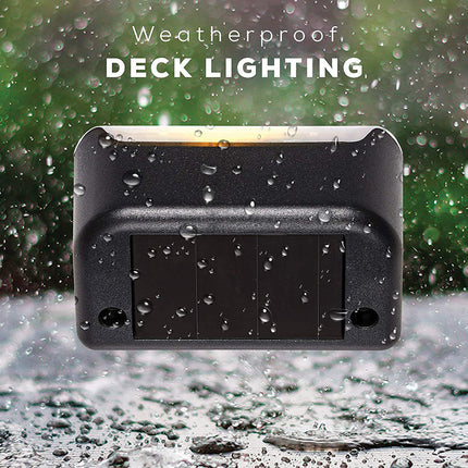 4 Pack SolarPower Deck Lights Outdoor Step Lights Waterproof LED lights.