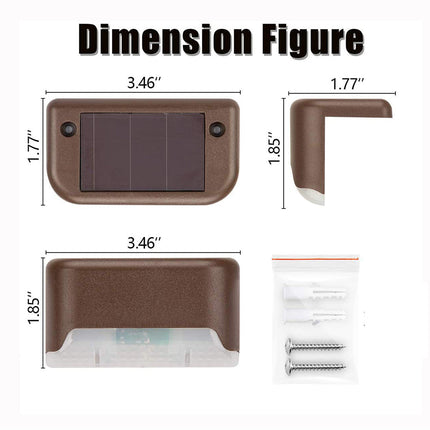 4 Pack SolarPower Deck Lights Outdoor Step Lights Waterproof LED lights.