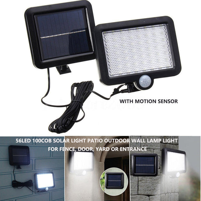 Solar Powered Light Patio Outdoor Motion Sensor Wall Lamp.