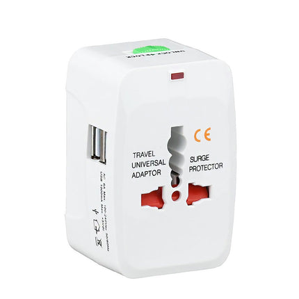 Dual USB Portable Electric Plug Power Socket Adapter International Travel Universal Charger Converter EU UK US AU.