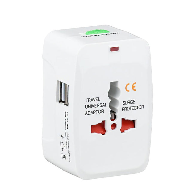 Dual USB Portable Electric Plug Power Socket Adapter International Travel Universal Charger Converter EU UK US AU.