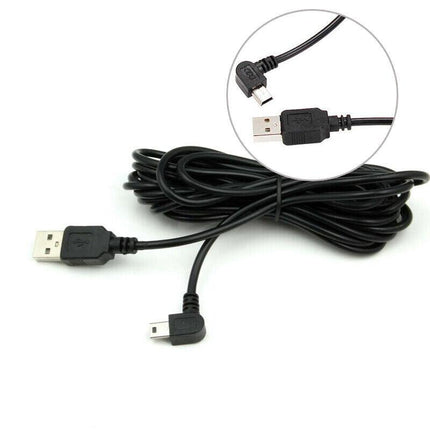 Dash Cam Mini USB Right Turn Extra Long Charging Cable 3.5M Dash Dashboard Lead.
