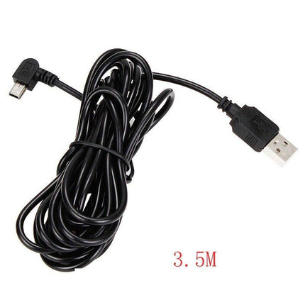 Dash Cam Mini USB Right Turn Extra Long Charging Cable 3.5M Dash Dashboard Lead.