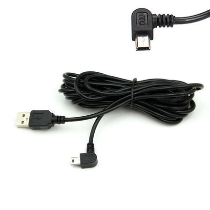 Dash Cam Mini USB Right Turn Extra Long Charging Cable 3.5M Dash Dashboard Lead.