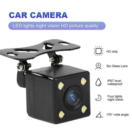 4LED Car Rear Camera Auto Parking Monitor Night Vision IP67 Waterproof With 5.5m Cable.