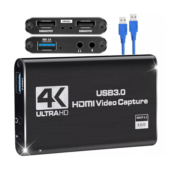 4K 1080P 60FPS HDMI to USB 3.0 Video Capture Card For PS4/PC/OBS Nintendo Switch.
