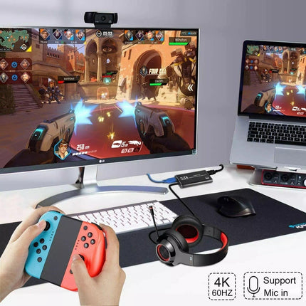 4K 1080P 60FPS HDMI to USB 3.0 Video Capture Card For PS4/PC/OBS Nintendo Switch.