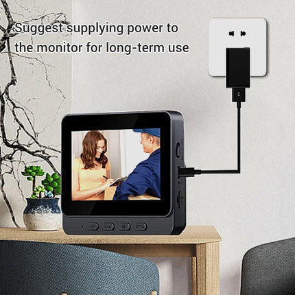 Smart Wireless Video Doorbell with 4.3" Screen HD 8MP Camera Night VisionTwo-Way Audio IP65.