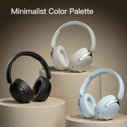 JR SY-T7 Bluetooth 5.4 Over-Ear Headset Wireless Headphones with Noise Cancelling Mic (Beige).