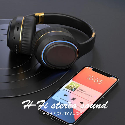 JR H6 Foldable Bluetooth 5.3 Wireless Headphone Over Ear Active Noise Cancelling Deep Bass Headset (Black).