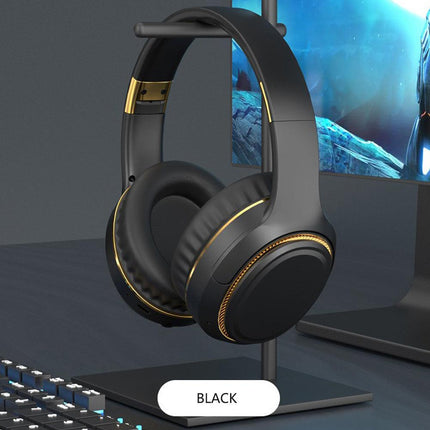 JR H6 Foldable Bluetooth 5.3 Wireless Headphone Over Ear Active Noise Cancelling Deep Bass Headset (Black).