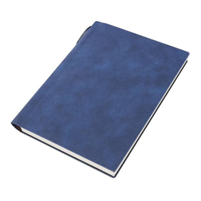 A5 200 Pages Fashion Glued PU Leather Cover Journal Travel Notebook Travellers Diary(Blue).