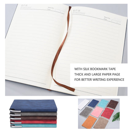 A5 200 Pages Fashion Glued PU Leather Cover Journal Travel Notebook Travellers Diary(Brown).