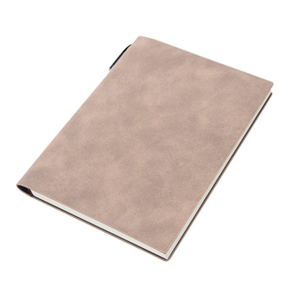 A5 200 Pages Fashion Glued PU Leather Cover Journal Travel Notebook Travellers Diary(Khaki).