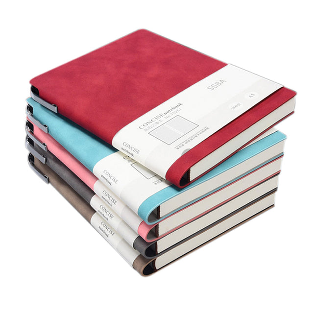 A5 200 Pages Fashion Glued PU Leather Cover Journal Travel Notebook Travellers Diary(Khaki).