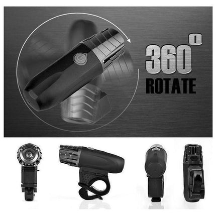 Rechargeable LED Bicycle Light USB Waterproof Cycle Headlight-Taillight Combinations.