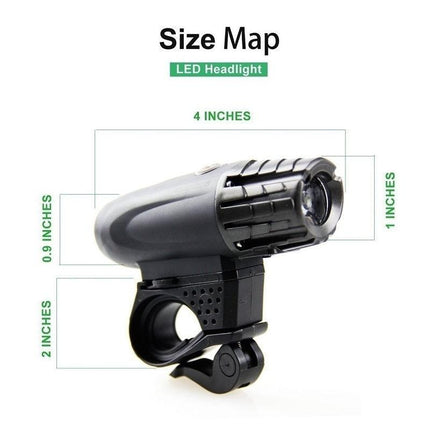 Rechargeable LED Bicycle Light USB Waterproof Cycle Headlight-Taillight Combinations.