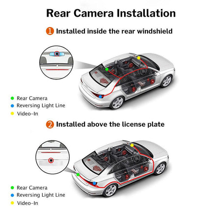 3 Channel Car DVR HD 1080P Vehicle Dash Cam Three Way Camera DVRs Recorder with 32 GB Card.