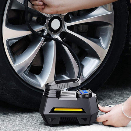 Portable Digital Car Air Compressor Tire Inflator With Emergency Flashlight.