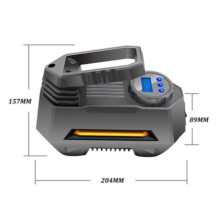 Portable Digital Car Air Compressor Tire Inflator With Emergency Flashlight.