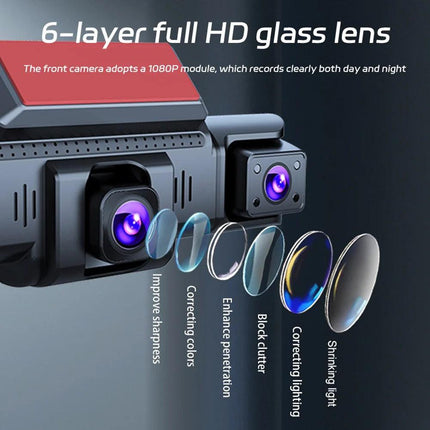 4 Channel 5G WiFi Dashcam FHD 1080P 170° Wide Angle G-Sensor with 64GB Card.