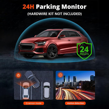 4K+2.5K Dual Dash Cam with WiFi GPS ADAS, Front and Rear Car Camera Recorder with 32GB Card.