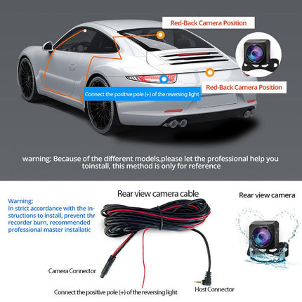 10” 4K Mirror Dash Cam, 2K Rear Camera, WiFi GPS ADAS BSD, Stream Media, 64GB Included.