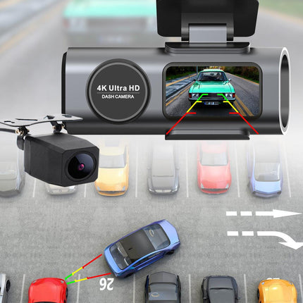 4K Dash Cam UHD 2160P WiFi Front Dashcam Night Vision Car Camera with 64GB Card.