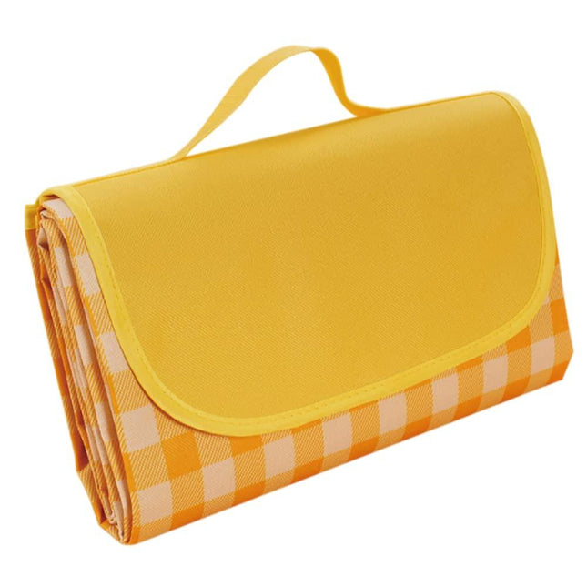 Large Waterproof Thickened Moisture-Proof Outdoor Camping Picnic Mat (Yellow).
