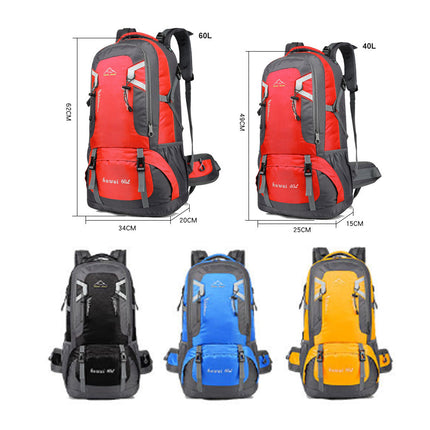 40L Waterproof Outdoor Hiking Backpack Camping Outdoor Trekking Bag(Black).